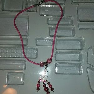 Pink Music Note Necklace
